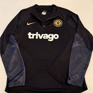 Nike Black and Gold Chelsea FC Training Top
